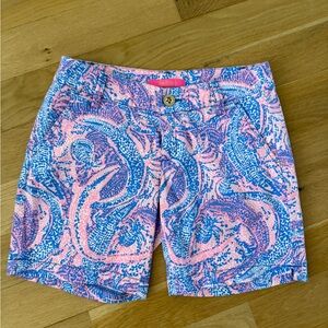 Lilly Pulitzer Pink and Blue Patterned Shorts
